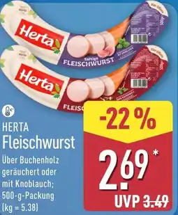 Aldi Nord HERTA Fleischwurst Angebot