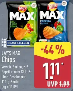 Aldi Nord LAY'S MAX Chips Angebot