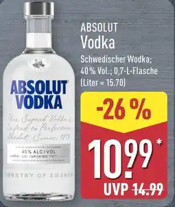 Aldi Nord ABSOLUT Vodka Angebot