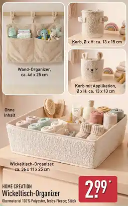 Aldi Nord HOME CREATION Wickeltisch-Organizer Angebot