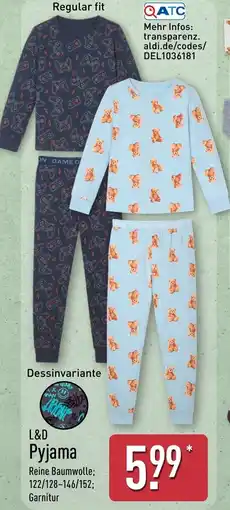Aldi Nord L&D Pyjama Angebot