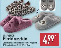 Aldi Nord UP2FASHION Plüschhausschuhe Angebot