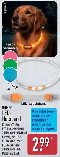 Aldi Nord ROMEO LED-Halsband Angebot