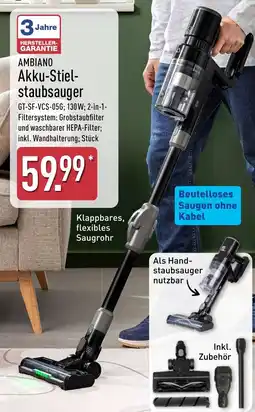 Aldi Nord Ambiano Akku-Stiel-staubsauger Angebot