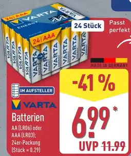 Aldi Nord VARTA Batterien Angebot