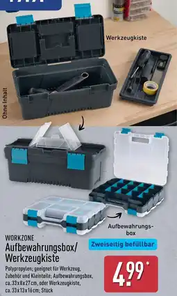 Aldi Nord WORKZONE Aufbewahrungsbox/Werkzeugkiste Angebot