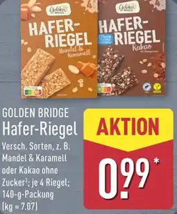 Aldi Nord Golden Bridge Hafer-Riegel Angebot