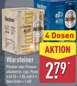 Aldi Nord Warsteiner Pilsener oder Pilsener alkoholfrei Angebot