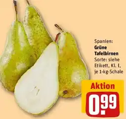 REWE Grüne Tafelbirnen Angebot