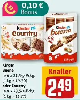 REWE Kinder Bueno oder Country Angebot