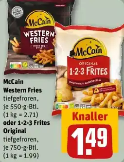 REWE McCain Western Fries oder 1-2-3 Frites Original Angebot