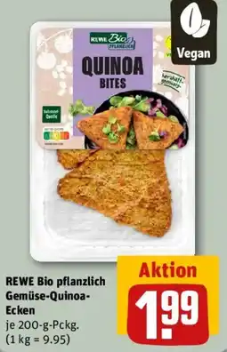 REWE REWE Bio pflanzlich Gemüse-Quinoa-Ecken Angebot
