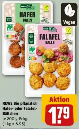 REWE REWE Bio pflanzlich Hafer- oder Falafel-Bällchen Angebot