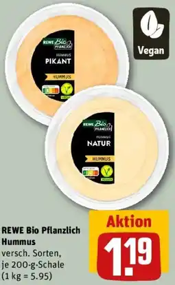 REWE REWE Bio Pflanzlich Hummus Angebot