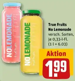 REWE True Fruits No Lemonade Angebot