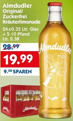 Hol'ab Getränkemarkt Almdudler Original/Zuckerfrei Kräuterlimonade Angebot