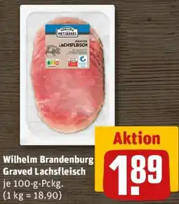REWE Wilhelm Brandenburg Graved Lachsfleisch Angebot