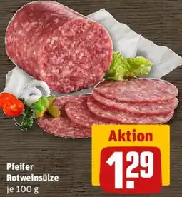REWE Pfeifer Rotweinsülze Angebot