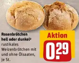 REWE Rosenbrötchen hell oder dunkel Angebot