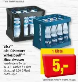 Markant Vilsa oder Güstrower Schlossquell Mineralwasser Angebot