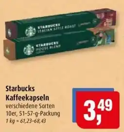 Markant Starbucks Kaffee kapseln Angebot