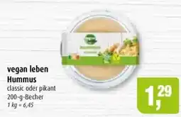 Markant vegan leben Hummus Angebot