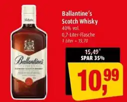 Markant Ballantine's Scotch Whisky Angebot