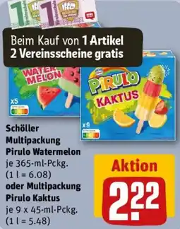 REWE Schöller Multipackung Pirulo Watermelon oder Multipackung Pirulo Kaktus Angebot