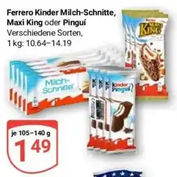 Globus Baumarkt Ferrero Kinder Milch-Schnitte, Maxi King oder Pinguí Angebot