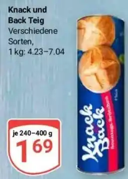 Globus Baumarkt Knack und Back Teig Angebot
