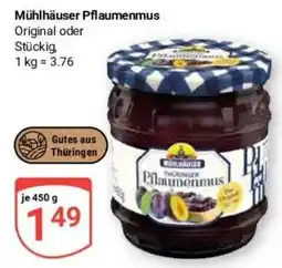Globus Baumarkt Mühlhäuser Pflaumenmus Angebot