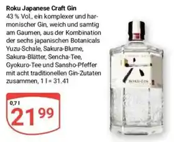 Globus Baumarkt Roku Japanese Craft Gin Angebot