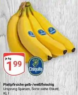 Globus Baumarkt Plattpfirsiche gelb-/weißfleischig Chiquita Angebot