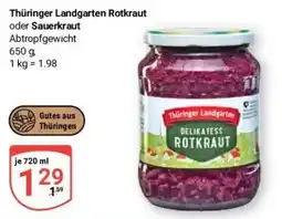 Globus Baumarkt Thüringer Landgarten Rotkraut Angebot