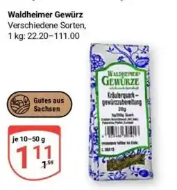 Globus Baumarkt Waldheimer Gewürze Kräuterquark-gewürzzubereitung Angebot