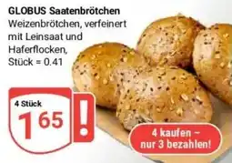 Globus Baumarkt GLOBUS Saatenbrötchen Weizenbrötchen Angebot