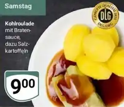 Globus Baumarkt Kohlroulade mit Braten-sauce, dazu Salz-kartoffeln Angebot
