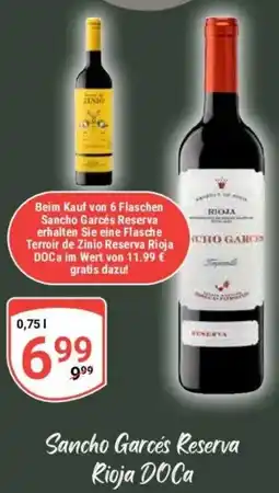 Globus Baumarkt Sancho Garcés Reserva Rioja DOCa Angebot