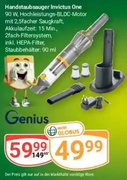 Globus Baumarkt Handstaubsauger Invictus One Angebot