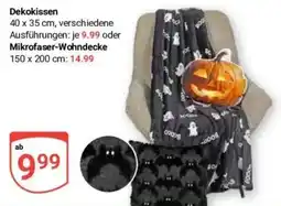 Globus Baumarkt Dekokissen Mikrofaser-Wohndecke Angebot