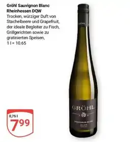 Globus Baumarkt Gröhl Sauvignon Blanc Angebot