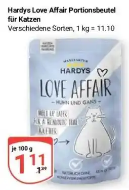 Globus Baumarkt Hardys Love Affair Portionsbeutel für Katzen Angebot