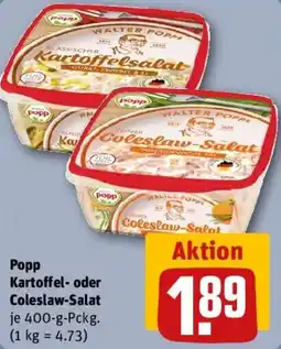 REWE Popp Kartoffel- oder Coleslaw-Salat Angebot