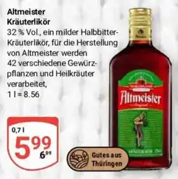 Globus Baumarkt Altmeister Kräuterlikör Angebot