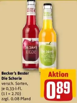 REWE Becker's Bester Die Schorle Angebot