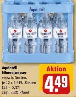 REWE Aquintéll Mineralwasser Angebot