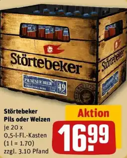 REWE Störtebeker Pils oder Weizen Angebot