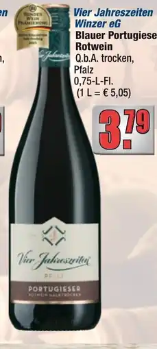 Profi Getränke Vier Jahreszeiten Blauer Portugieser Rotwein Angebot