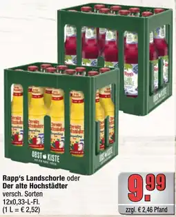 Profi Getränke Rapp's Landschorle oder Der alte Hochstädter Angebot