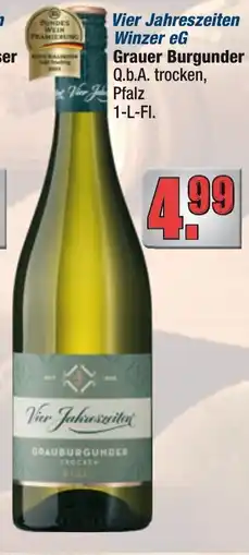 Profi Getränke Vier Jahreszeiten Grauburgunder trocken Angebot